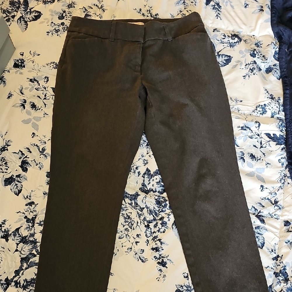 Loft Outlet Curvy Skinny Ankle Stylish Dark Gray Pants